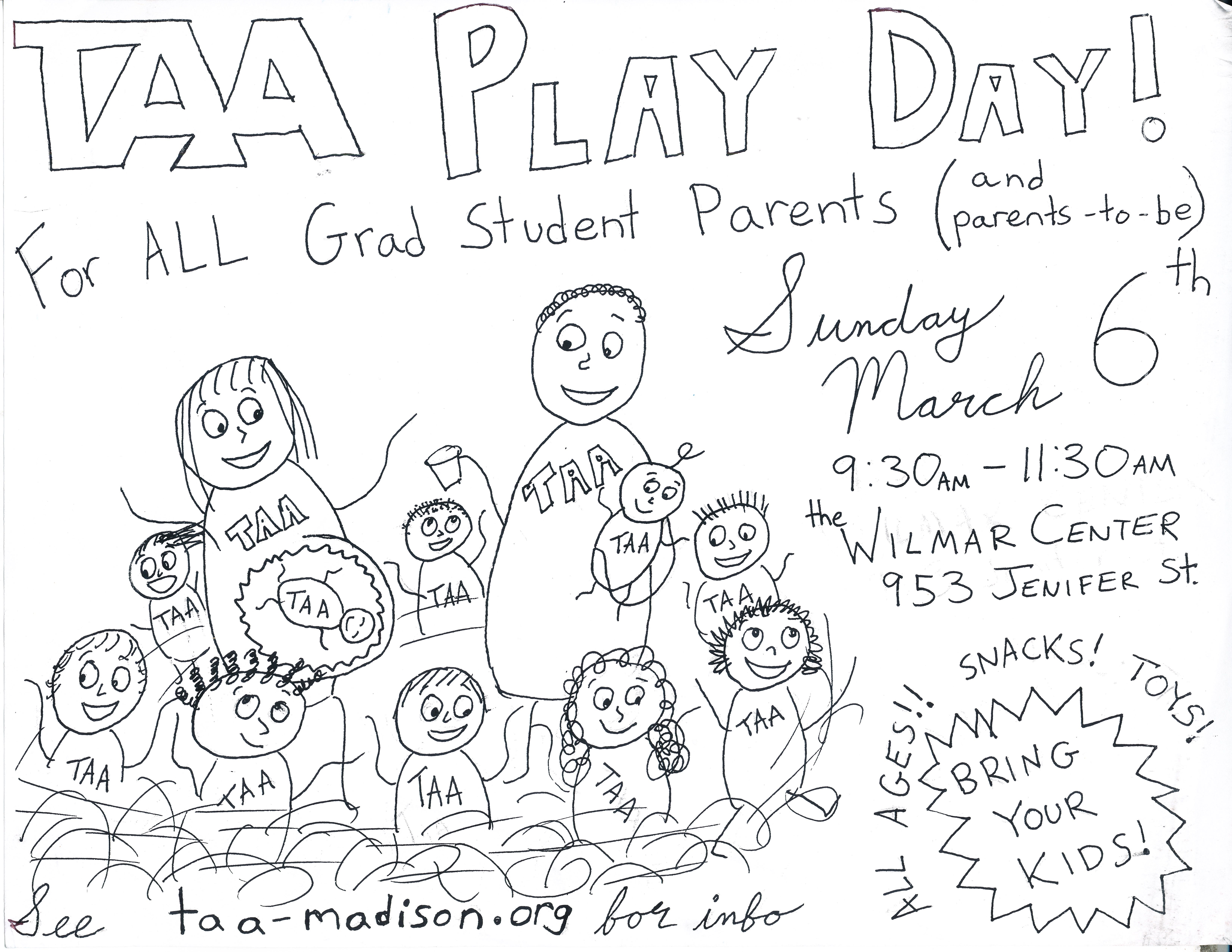 Bring Your Kids to TAA Play Day (March 6)