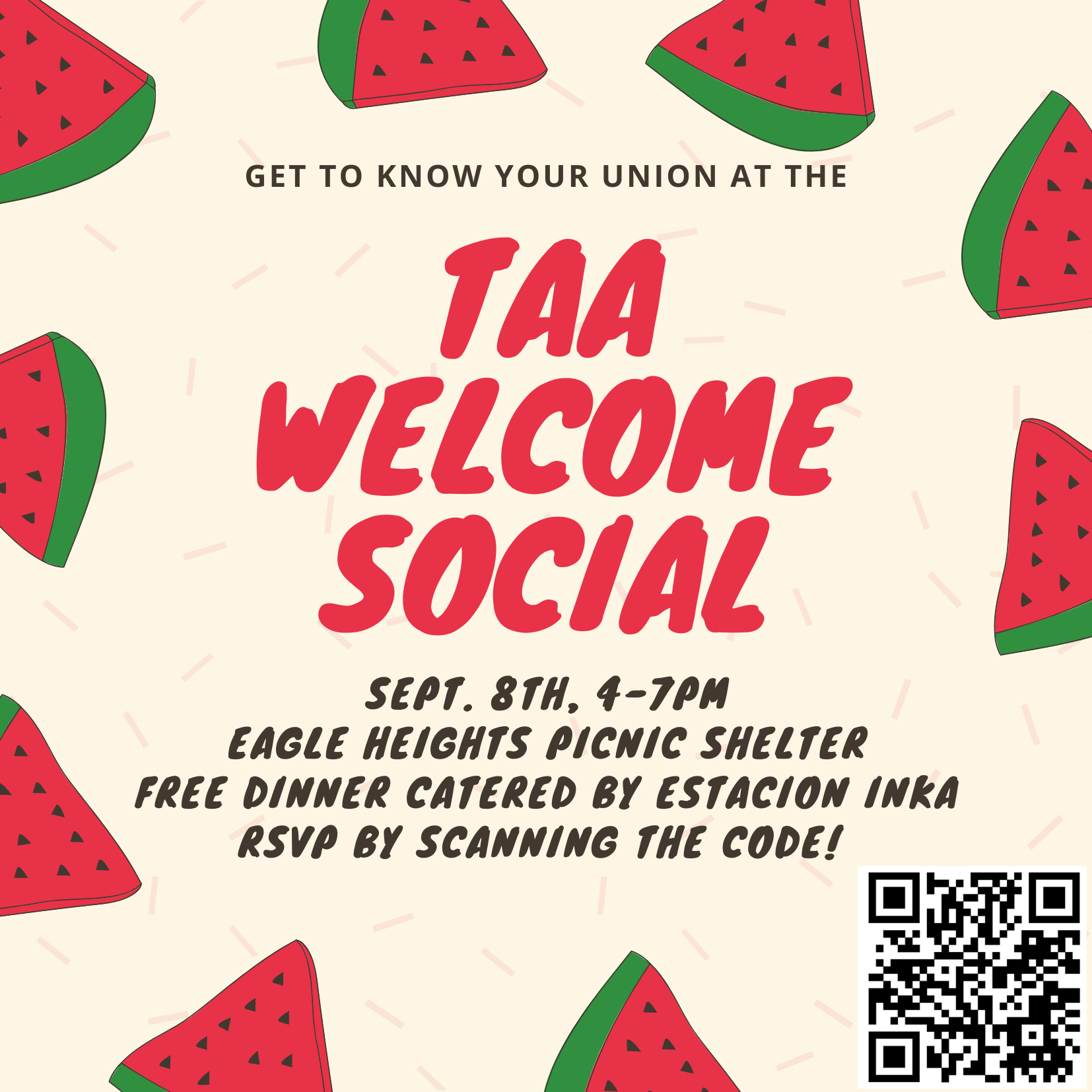 Welcome Social – September 8th, 4-7pm, Eagle Heights Shelter